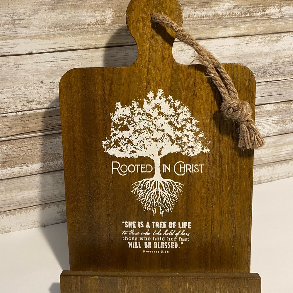 🎁SOLD🎁“Rooted in Christ” Recipe Book Holder